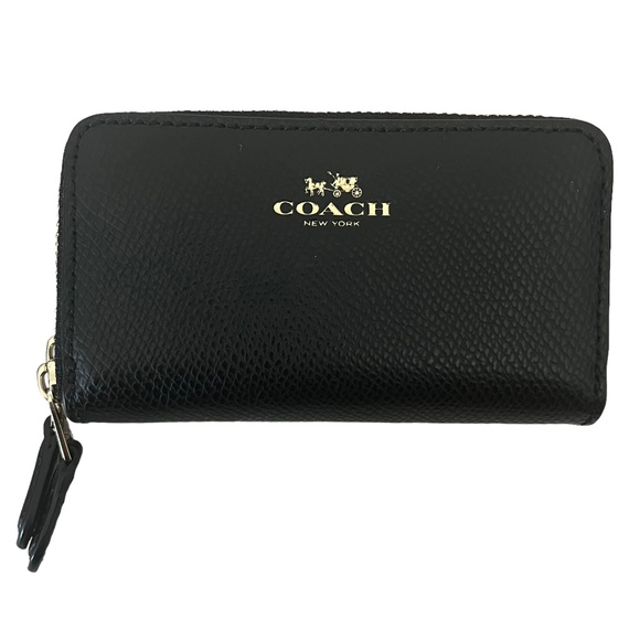 Coach Handbags - NWOT Coach Double Zipper Coin/ Credit Card Wallet in Black